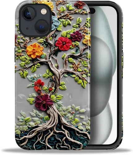 Vista 89 de ZHEGAILIAN Funda para iPhone 11, carcasa dura a prueba de golpes + silicona suave 2 en 1 híbrida, parachoques a prueba de caídas - Vidrio manchado