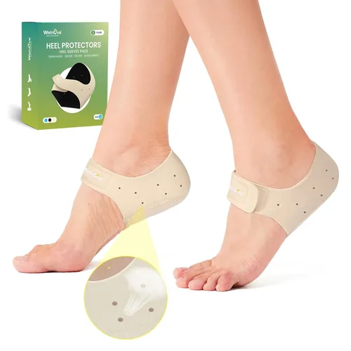 Vista 13 de Welnove - Protectores de talón para fascitis plantar, taloneras Welnove para mujeres y hombres, alivio del dolor, inserciones de talón
