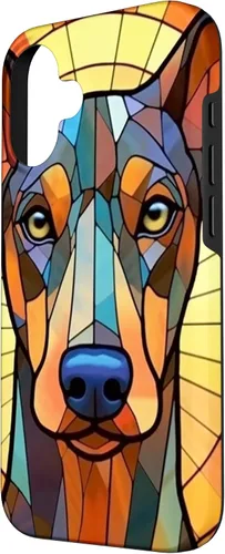 Vista 2 de Funda para iPhone 16 Doberman Dog