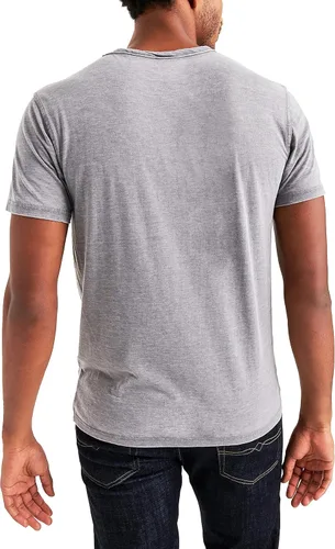 Vista 2 de Lucky Brand Venice Burnout - Camiseta de cuello con muesca y dos botones para hombre