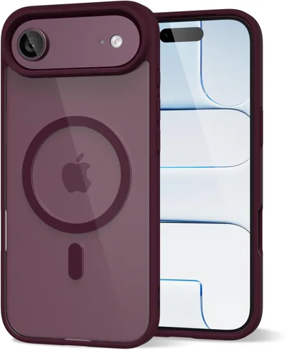 Vista 141 de oakxco Funda magnética transparente compatible con Magsafe, bonita funda delgada y transparente de poliuretano termoplástico no amarillenta, carcasa