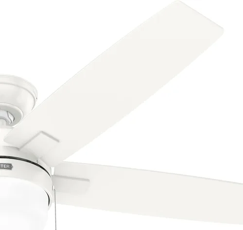 Vista 14 de Hunter Anisten 52487 - Ventilador de techo interior de 52 pulgadas con luz LED, ventilador de techo blanco con cadena de tracción, para dormitorio