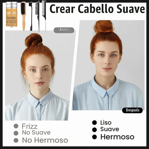 Vista 2 de Cepillo de cerdas de jabalí con cepillo de cerdas anchas de jabalí, barra de cera para el cabello, 500 bandas elásticas de goma para mujeres y Negro