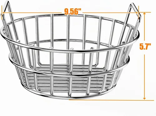 Vista 2 de onlyfire Canasta de cenizas de carbón para Huevo Verde Grande pequeño, contenedor de carbón de acero inoxidable con asas, accesorios para parrilla