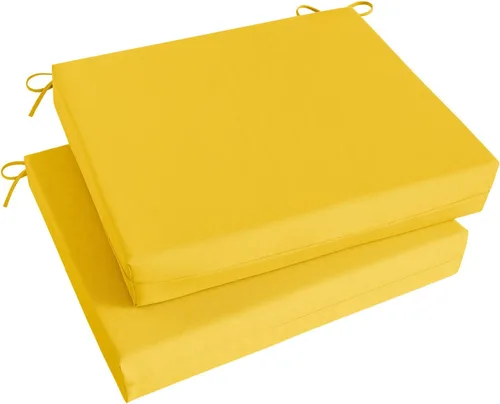 Vista 53 de Basic Beyond Juego de 4 cojines para sillas de exterior, cojines de exterior para muebles de patio, cojines resistentes al agua para sillas de patio