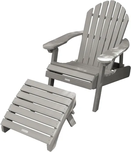 Vista 13 de highwood AD-KITCHL1-BKE Hamilton Silla Adirondack plegable y reclinable con otomana, color negro
