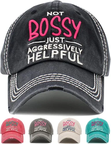 Vista 2 de ScarvesMe Gorra de béisbol ajustable con bordado de algodón vintage para mujer