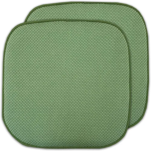 Vista 57 de Sweet Home Collection Cojines de espuma viscoelástica para silla, antideslizantes, diseño de panal de abeja, 16 x 16 pulgadas, paquete de 2