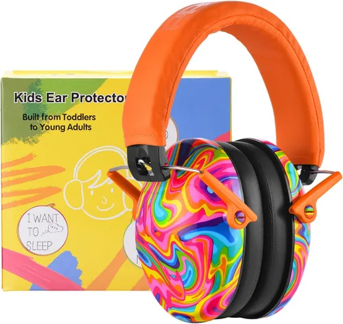 Vista 23 de PROHEAR 032 2.0 - Auriculares con cancelación de ruido para niños - Reducción de ruido de 25dB - Orejeras ajustables de protección sensorial
