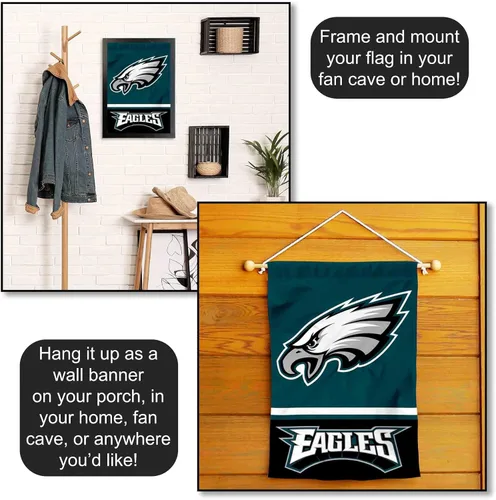 Vista 5 de Bandera de jardín de doble cara de los Philadelphia Eagles