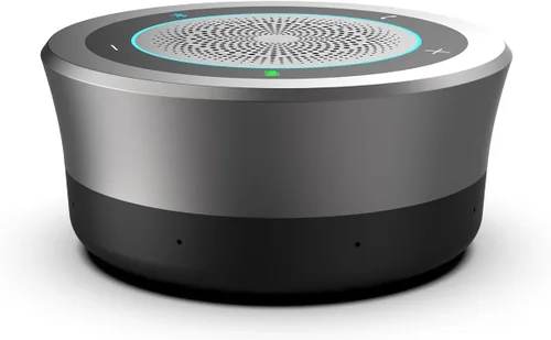 Vista 2 de Horion HM-5U - Altavoz de conferencia y micrófono con IA, altavoz Bluetooth para llamadas de conferencia, 8 micrófonos, 32 kHz, captación de voz