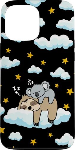 Vista 24 de Funny Sleeping Sloth with Baby Koala Mama Bear Napping Gift Case for iPhone 17