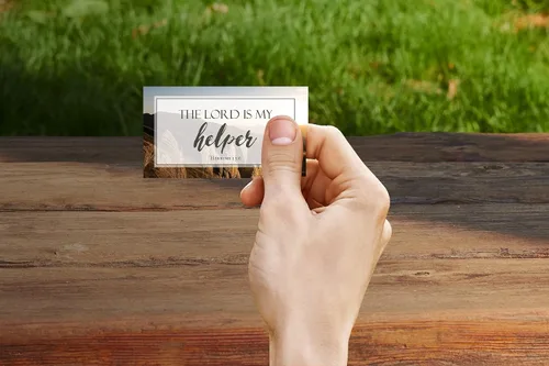 Vista 7 de JBH Creations Tarjetas con versículos bíblicos con texto en inglés «Be Not Afraid» («Be Not Afraid»)