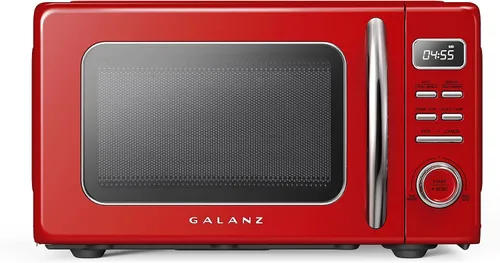 Vista 9 de Galanz - Horno microondas retro GLCMKZ09GNR09, funciones de cocción y recalentamiento automáticos, descongelación e inicio rápido, fácil limpieza