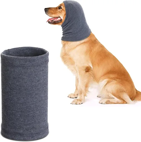 Vista 10 de Rbenxia Orejeras para Perros - Protección contra Ruido Cubiertas de Orejas con Capucha para Perros (Azul, Pequeño)
