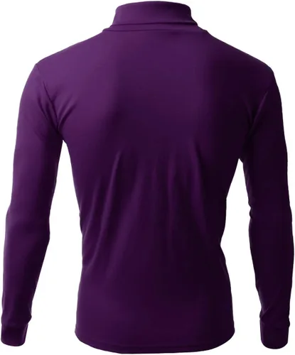 Vista 2 de Camiseta de cuello alto de doble manga larga para hombre