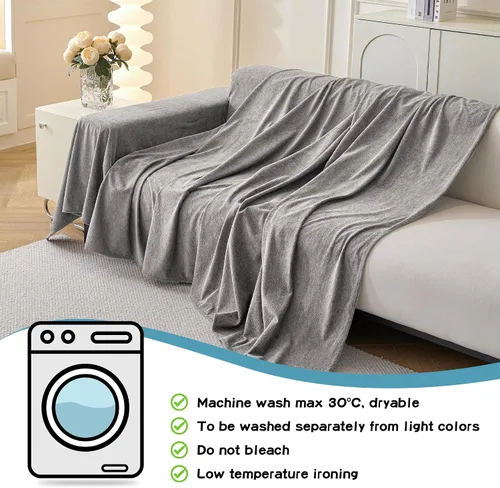 Vista 15 de MYSKY HOME Funda de Sofá Seccional para Perros, 2 Piezas Fundas de Sofá para Sofá en Forma de L, Funda de Sofá Lavable, Protector de Muebles Funda