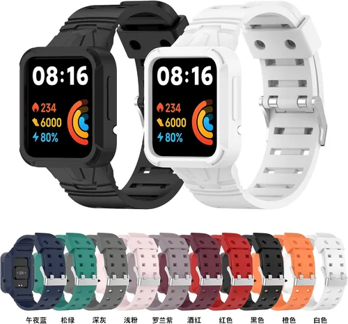 Vista 2 de Senter Correa de repuesto de goma para reloj Redmi 2 lite/MI Watch Lite 2/MI Watch Lite/Redmi 2/Redmi Smart Watch, funda protectora resistente