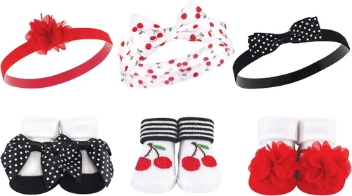 Vista 22 de Hudson Baby Conjunto de regalo de diadema y calcetines para niña