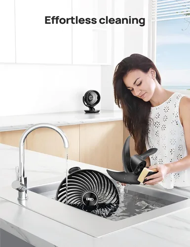 Vista 4 de Dreo Ventilador para dormitorio, ventilador circulador de aire de mesa oscilante de 13 pulgadas para toda la habitación, ajuste de inclinación