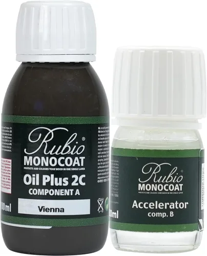 Vista 164 de Rubio Monocoat Tinte y acabado para madera de 650 pies cuadrados - Niebla 5% Oil Plus 2C Aceite de linaza ecológico de secado rápido