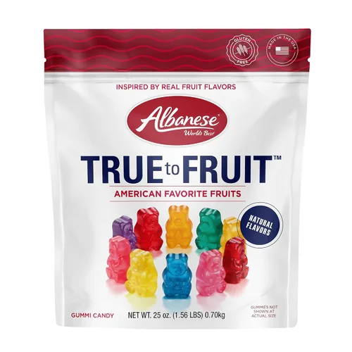 Vista 9 de Albanese World's Best True to Fruit™ - Gomitas de frutas favoritas estadounidenses, bolsa de caramelo de 0.75 onzas (paquete de 200)