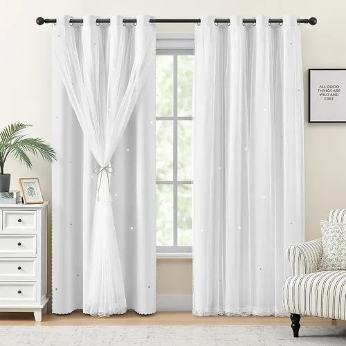 Vista 14 de XiDi - Cortinas para decoración de dormitorio Beige34/54/1