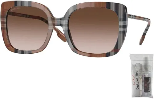 Vista 2 de BURBERRY BE4323 Square Sunglasses for Women BUNDLE with Designer iWear Eyewear Care Kit