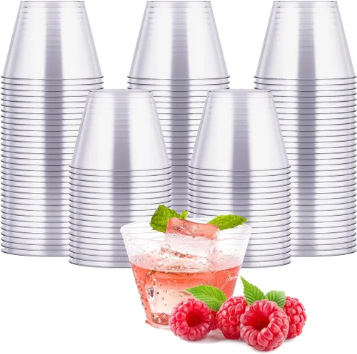 Vista 12 de JOLLY CHEF Vasos de plástico desechables transparentes de 10 onzas, paquete de 50 vasos de plástico transparente, vasos de fiesta resistentes, vasos