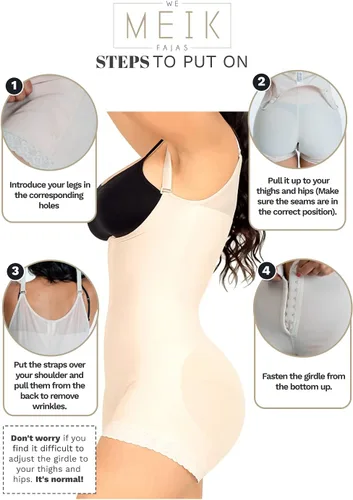 Vista 4 de MEIK Shapewear Bodysuit for women with tummy control, Fajas Reductoras y Moldeadoras