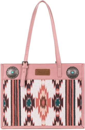Vista 8 de Montana West Wrangler Aztec - Bolso de hombro de lona con asa superior para mujer