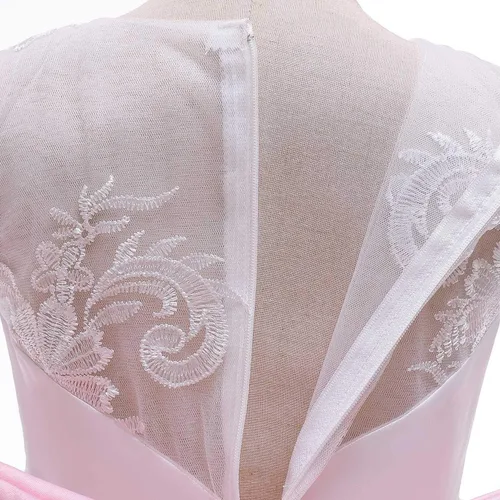 Vista 5 de Jxstar Disfraz de unicornio para niñas, vestidos de princesa de concurso de flores, 2 piezas de accesorios
