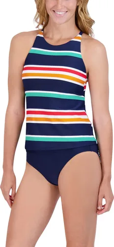 Vista 2 de Nautica Conjunto de traje de baño con tirantes ajustables y espalda cruzada para mujer