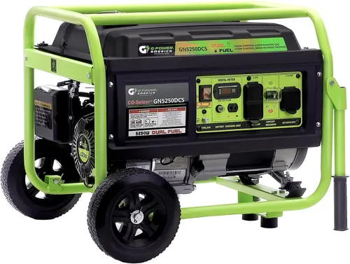 Vista 9 de Green-Power America Generador de gasolina GPD5000W, Verde/Negro