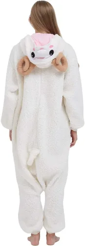 Vista 7 de SAMGU Adult Onesie Animal Halloween Cosplay Costume One Piece Pajamas for Women and Men
