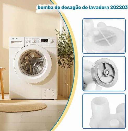 Vista 5 de Lucky Seven 202203 Bomba de drenaje para lavadora Maytag, sustituye a 202203, 202540, 6-2022030, WP6-2022030
