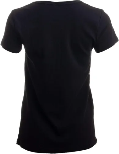 Vista 2 de See You Soon! Lindo divertido embarazo embarazo afroamericano bebé cuello redondo camiseta negra para mujeres embarazadas