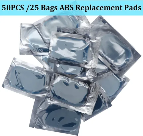 Vista 6 de KASBEE Almohadillas de gel ABS, 50 almohadillas estimuladoras musculares de repuesto para Ultimate Muscle EMS Toner Abdominal Belt Belly Muslo Flab