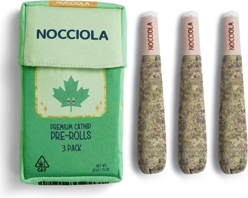 Vista 10 de Nocciola Paquete de 3 juguetes de hierba gatera para gatos, divertidos juguetes para gatos rellenos con hierba gatera orgánica 100% pura, juguetes