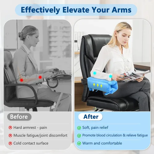 Vista 10 de Almohada de elevación de brazo poscirugía, reposabrazos de hombro para cama, almohadillas de apoyo para piernas, almohadas de mano, tobillo, muñeca