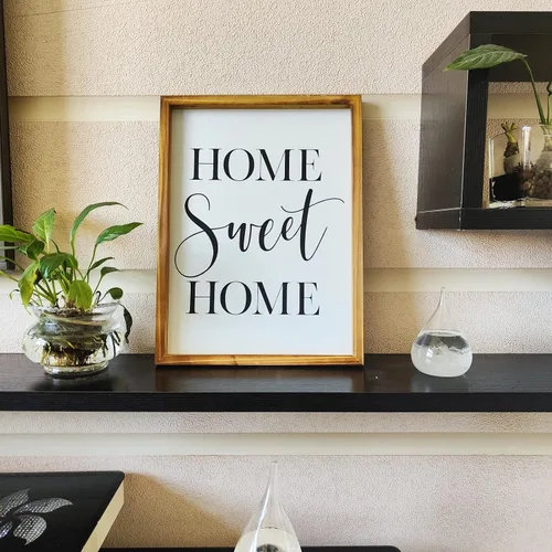 Vista 2 de Athena's Elements Home Sweet Home Sign - Decoración de pared rústica de granja para el hogar, 12 x 16 pulgadas, madera