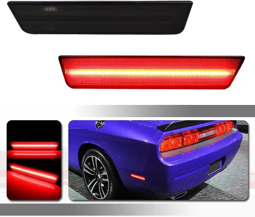 Vista 12 de juego completo de luces led amber transparentes compatibles con 2008 2009 2010 2011 2012 2013 2014 Dodge Challenger R/T Classic Rallye Redline SRT8