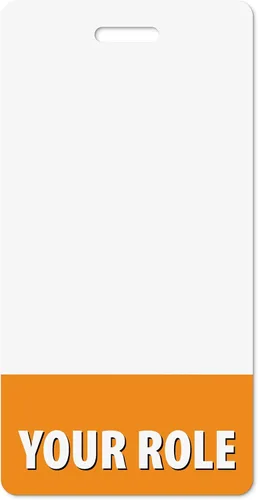 Vista 12 de Personalizado Badge Buddy – en color rosa bebé – vertical – tarjeta de respaldo de doble cara – duradera y resistente al agua ideal para profesores