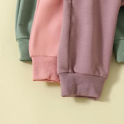 Vista 6 de Gaono Pantalones deportivos para bebé y niña, pantalones deportivos para niños pequeños, pantalones deportivos casuales de otoño e invierno