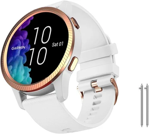 Vista 8 de NotoCity Correa Garmin Venu, 0.787 in Correa de reloj de silicona de repuesto para Garmin Vivoactive 3 Forerunner 645 Forerunner 245 Vivomove Negro