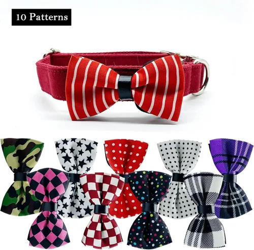 Vista 3 de 10 piezas de collares para perros, lazos elásticos para mascotas, gatos, cachorros, cachorros, accesorios para fiestas de cumpleaños y bodas