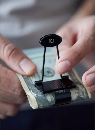 Vista 9 de Speidel Clip de dinero para hombre negocios tarjetero de crédito grabable acero inoxidable