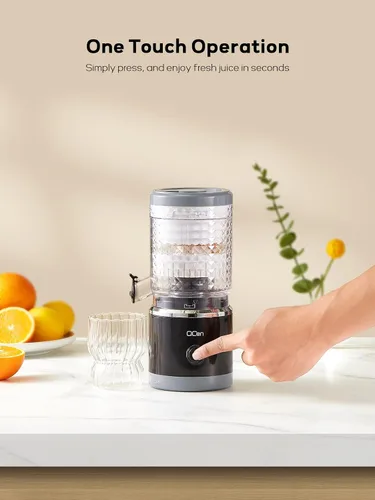 Vista 2 de Exprimidor de cítricos, exprimidor automático de naranja, alto rendimiento de jugo, fácil de usar y limpiar, exprimidor eléctrico de frutas
