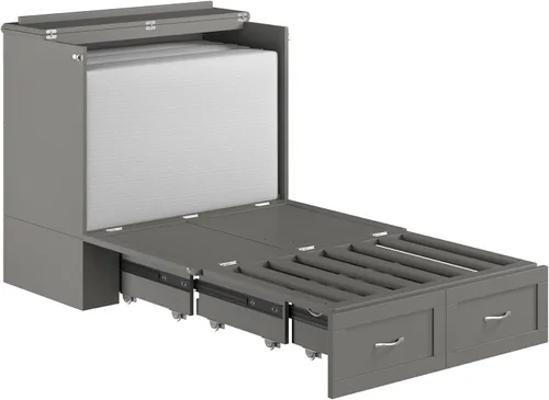Vista 11 de AFI, Hamilton Twin XL Murphy - Cómoda de cama con colchón y cajón de 6 pulgadas, color gris