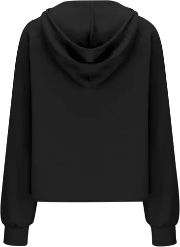 Vista 5 de Ceboyel Sudadera con cremallera de un cuarto para mujer, suéteres de forro polar de gran tamaño, sudaderas recortadas con capucha para otoño, ropa
